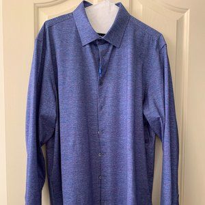 Bugatchi  OOOH cotton heathered stretch knit sport shirt